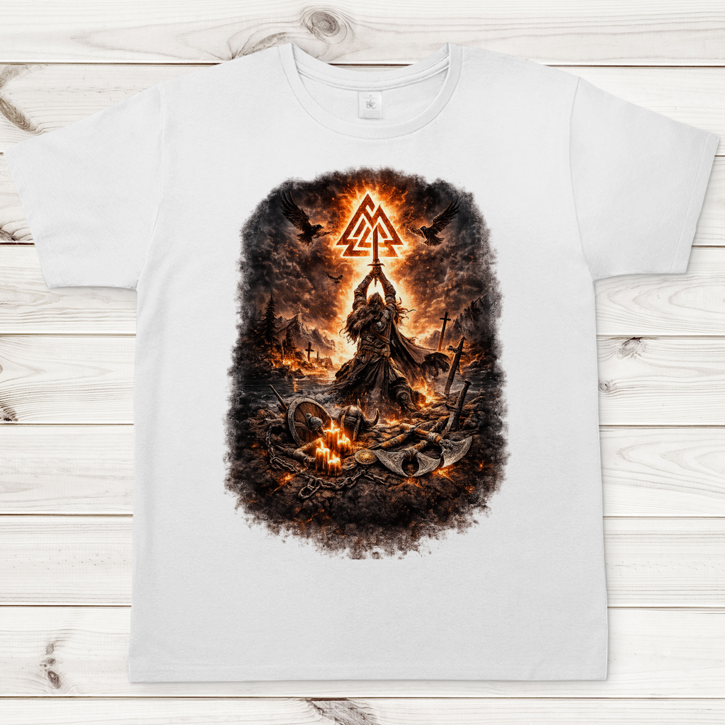 Herren T-Shirt Krieger Schwert Kraft