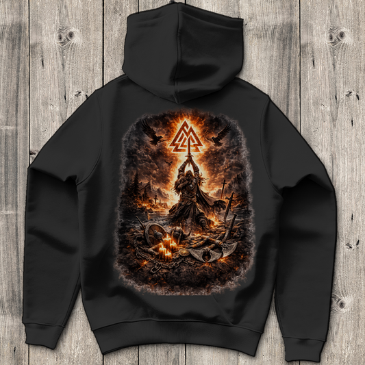 Herren Hoodie Krieger Schwert Kraft