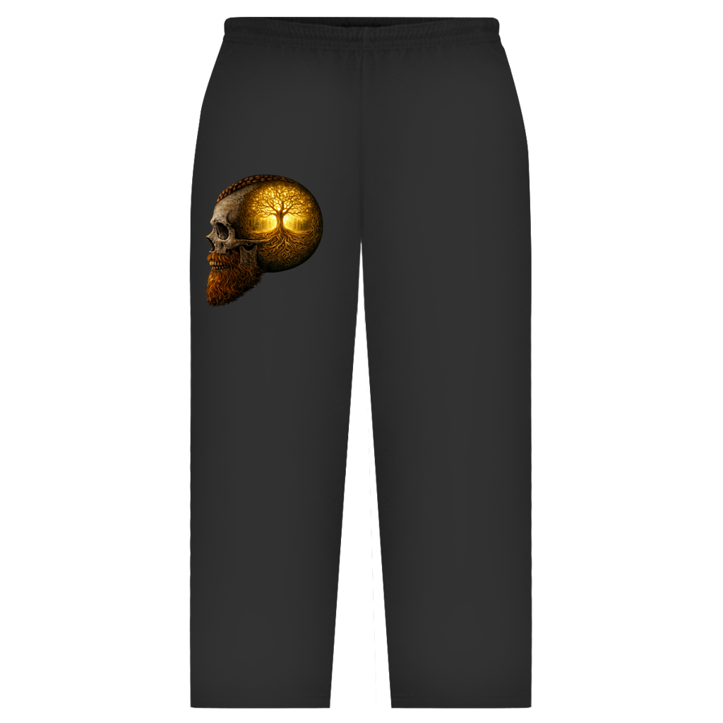 Oversize Sweatpants Leuchtender Baum im Schädelinneren gelb