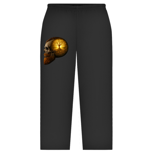 Oversize Sweatpants Leuchtender Baum im Schädelinneren gelb