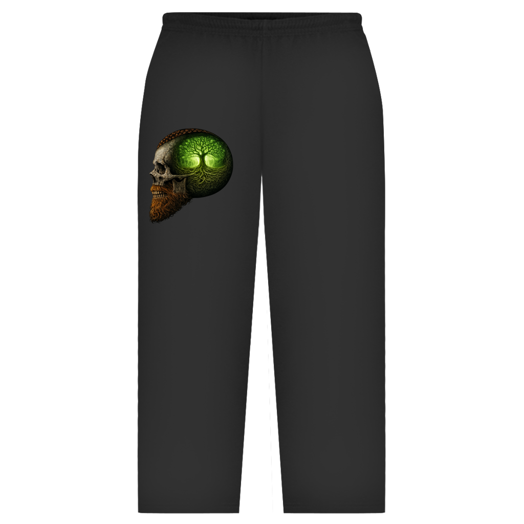 Oversize Sweatpants Leuchtender Baum im Schädelinneren grün