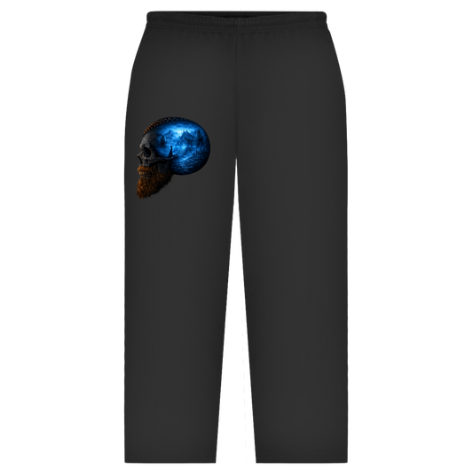 Oversize Sweatpants Norse-Landschaft im Schädelfreien Raum blau