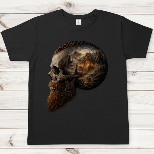 Herren T-Shirt Norse-Landschaft im Schädelfreien Raum