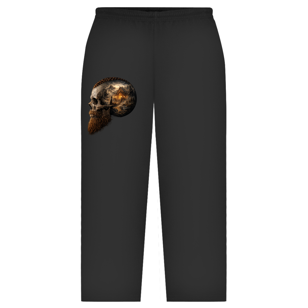Oversize Sweatpants Norse-Landschaft im Schädelfreien Raum