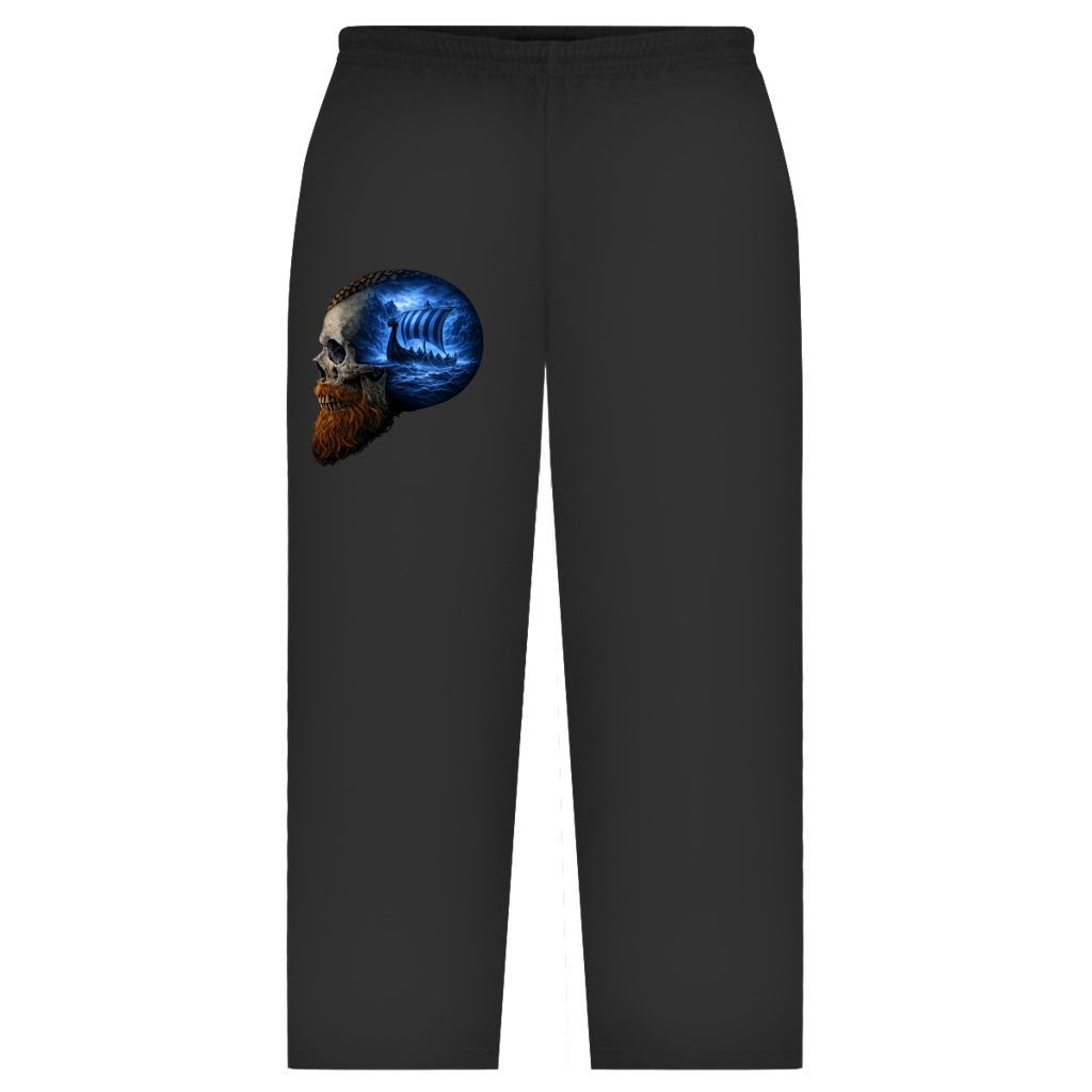 Oversize Sweatpants Vikinger im Schädelmeer blau