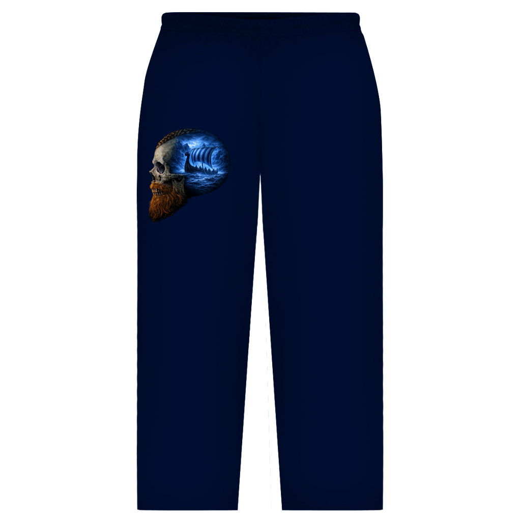 Oversize Sweatpants Vikinger im Schädelmeer blau