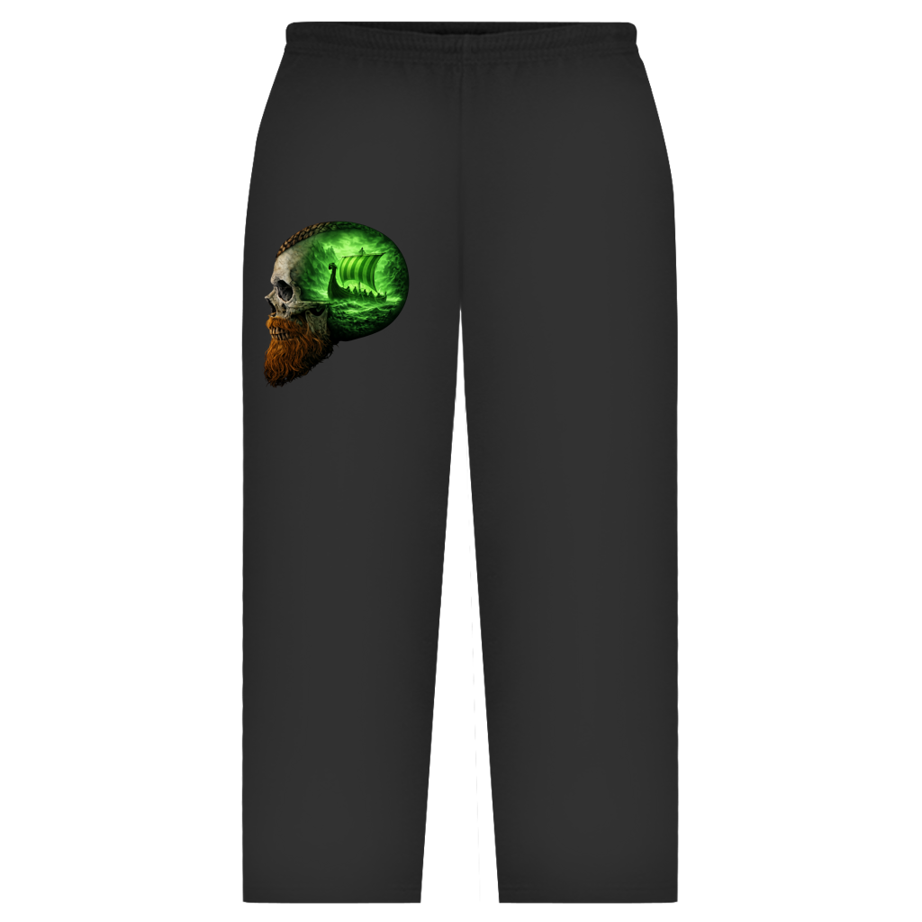 Oversize Sweatpants Vikinger im Schädelmeer grün