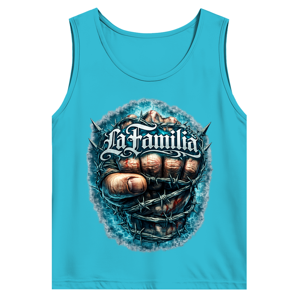 Herren Basic Tank Top Blutige Faust und barbed Wire