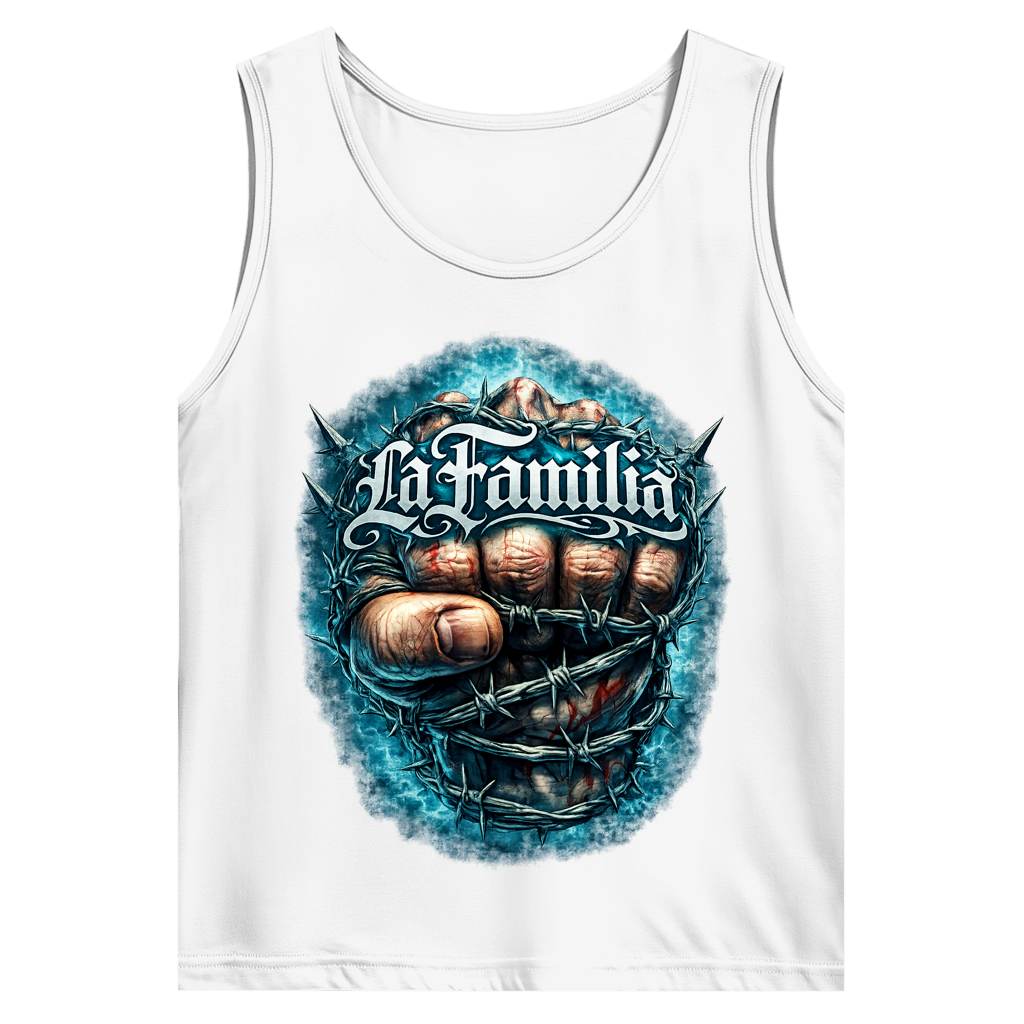 Herren Basic Tank Top Blutige Faust und barbed Wire