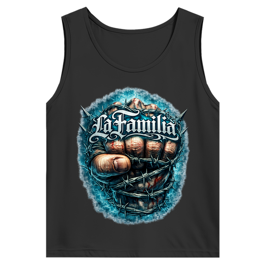 Herren Basic Tank Top Blutige Faust und barbed Wire