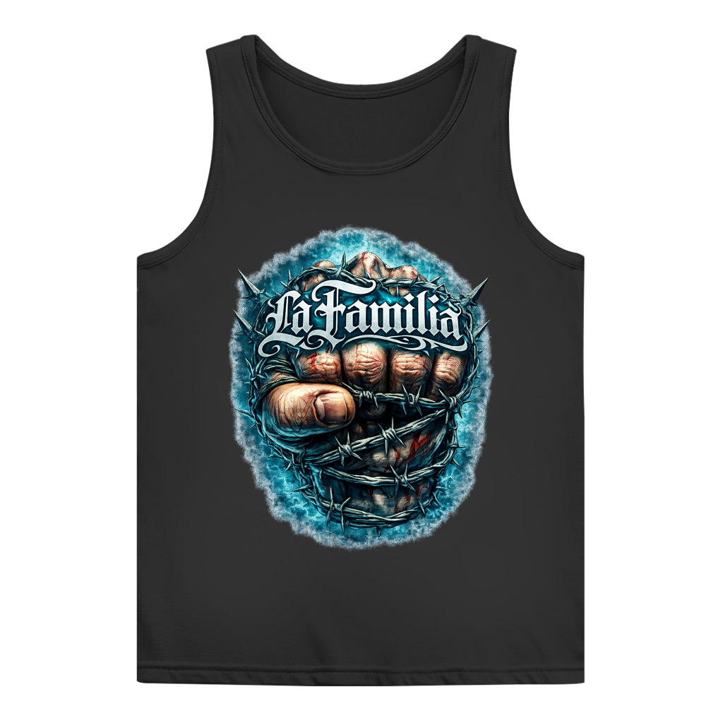 Damen Basic Tank Top Blutige Faust und barbed Wire