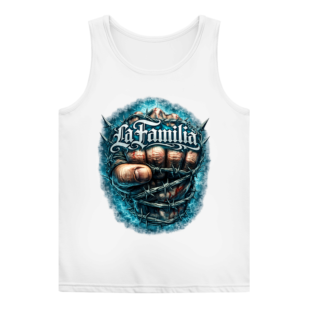 Damen Basic Tank Top Blutige Faust und barbed Wire
