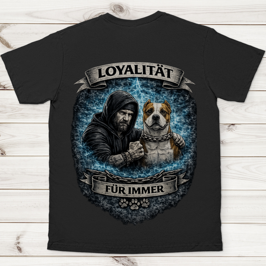 Herren T-Shirt La Familia für immer mit American Bully
