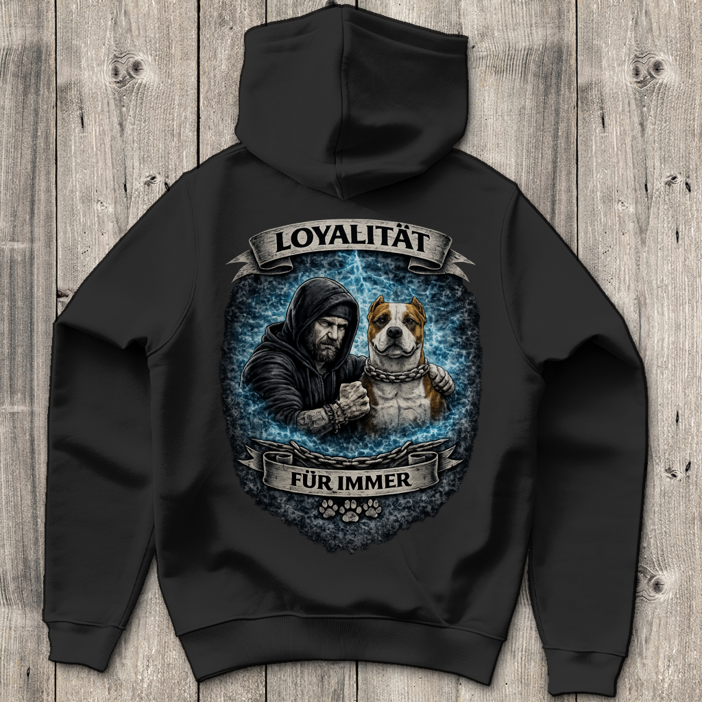 Herren Hoodie La Familia für immer mit American Bully