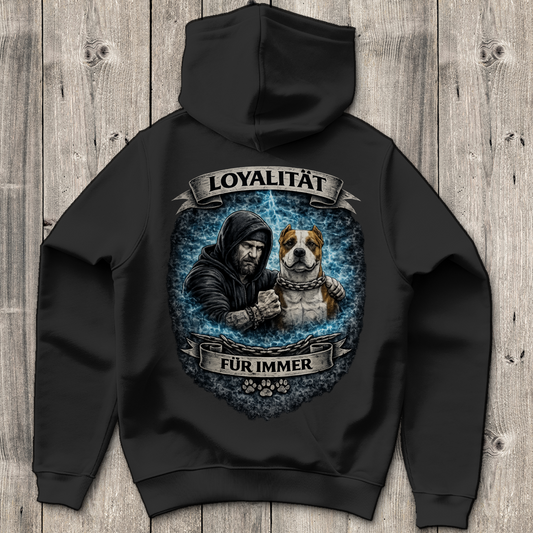 Herren Hoodie La Familia für immer mit American Bully