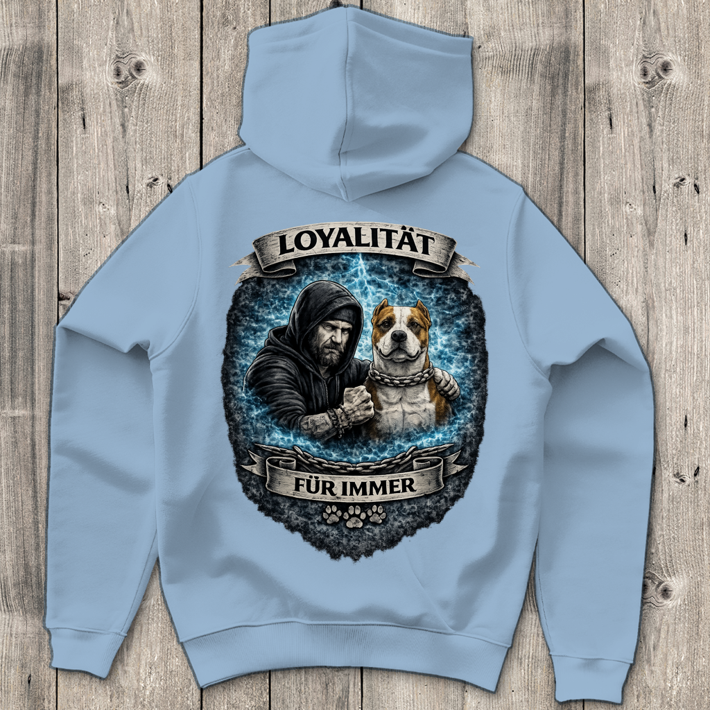 Herren Hoodie La Familia für immer mit American Bully