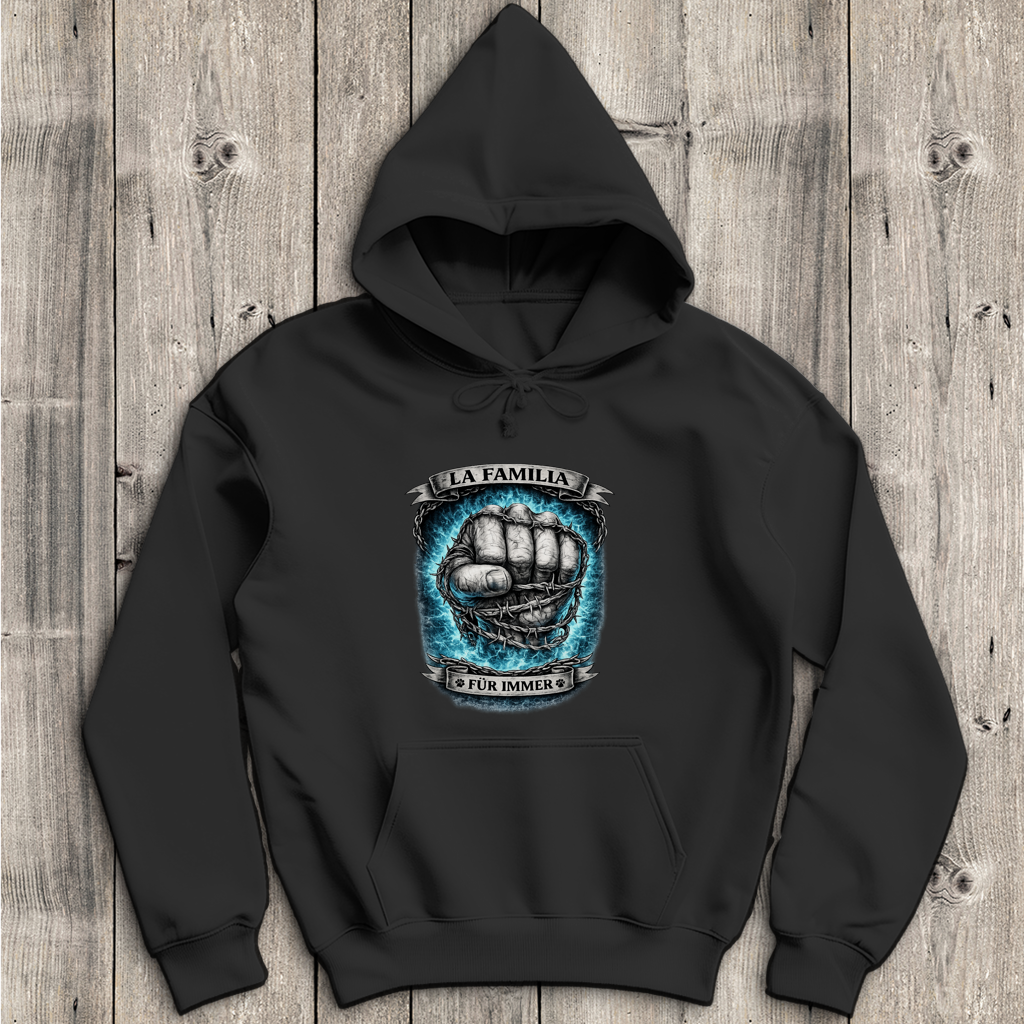 Herren Hoodie La Familia für immer mit Bernhardiner