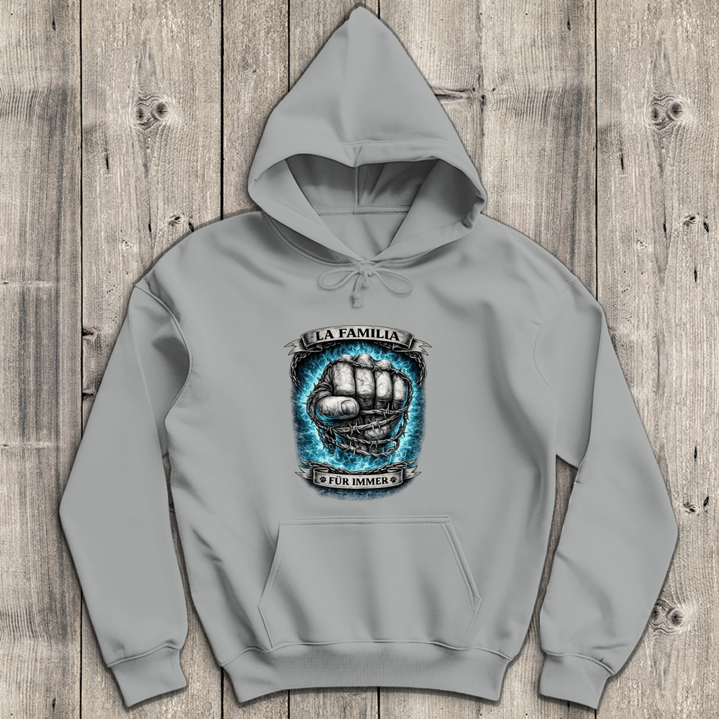 Herren Hoodie La Familia für immer mit Bernhardiner