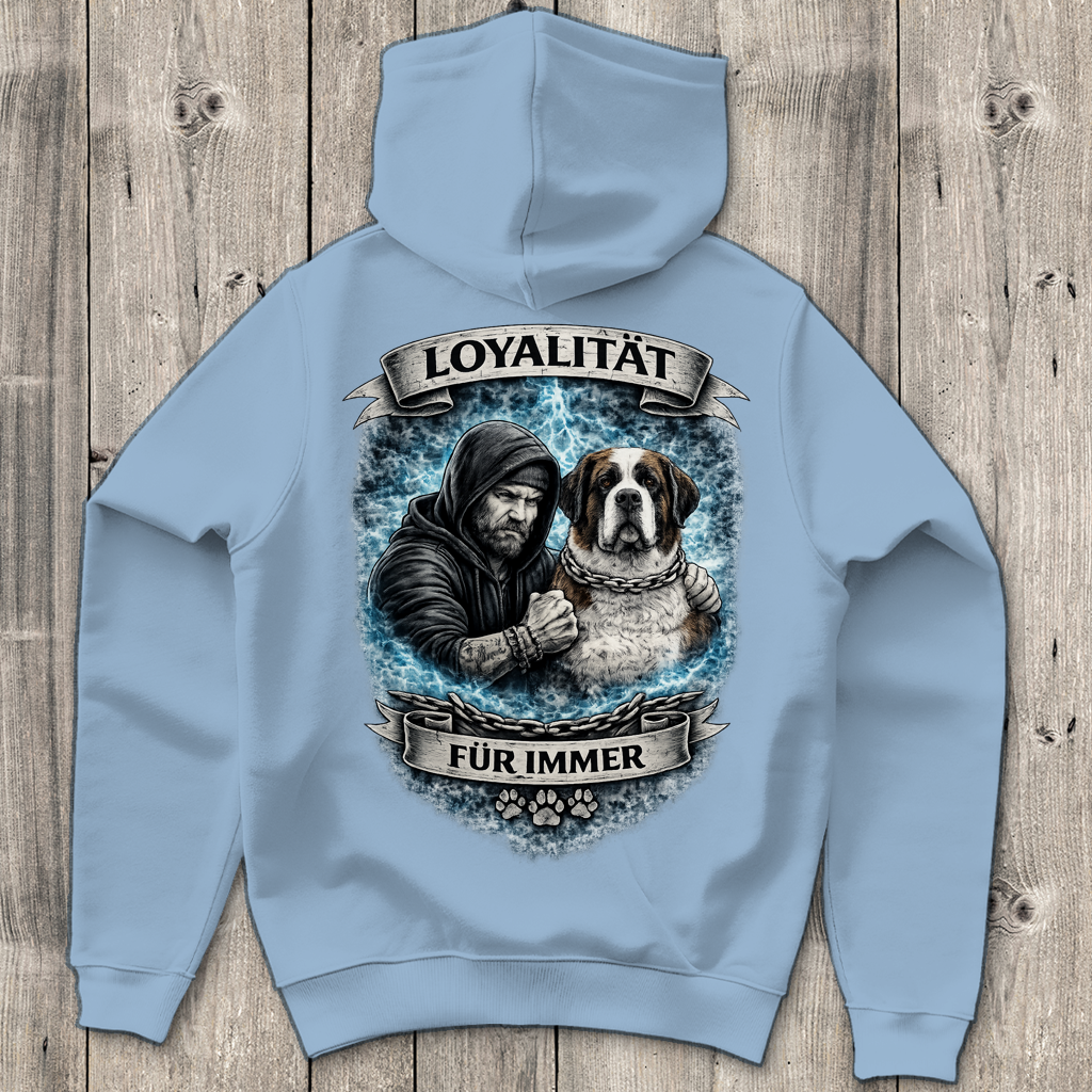 Herren Hoodie La Familia für immer mit Bernhardiner