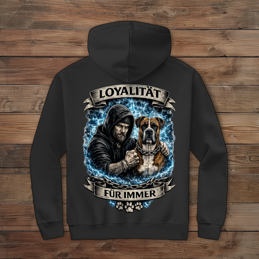 Herren Zipper Hoodie La Familia für immer mit Boxer