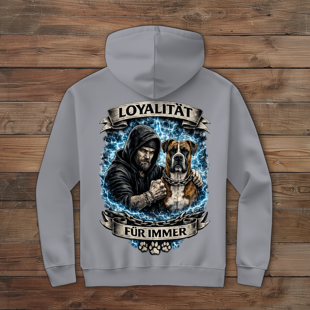 Herren Zipper Hoodie La Familia für immer mit Boxer