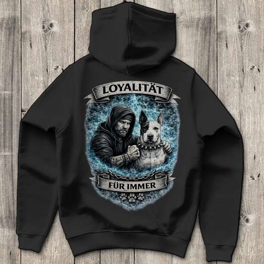 Herren Hoodie La Familia für immer mit Bull Terrier