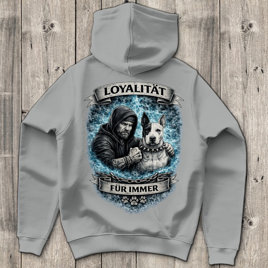 Herren Hoodie La Familia für immer mit Bull Terrier