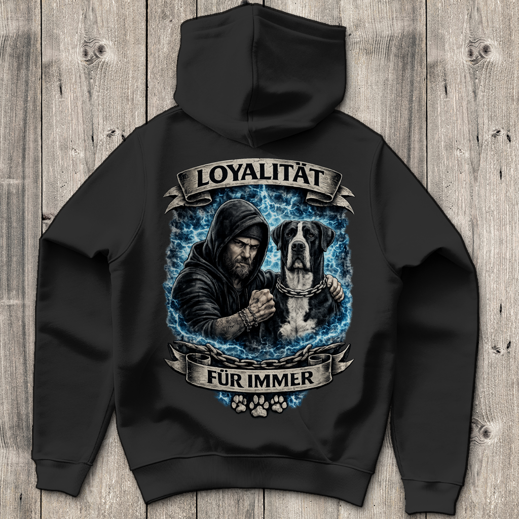 Herren Hoodie La Familia für immer mit Deutsche Dogge