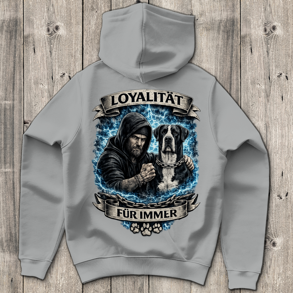 Herren Hoodie La Familia für immer mit Deutsche Dogge