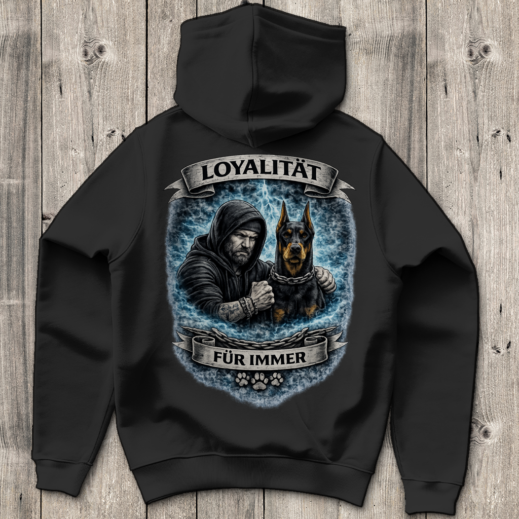 Herren Hoodie La Familia für immer mit Dobermann