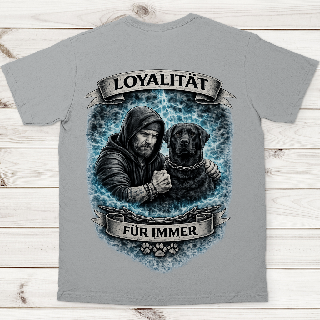Herren T-Shirt La Familia für immer mit Labrador