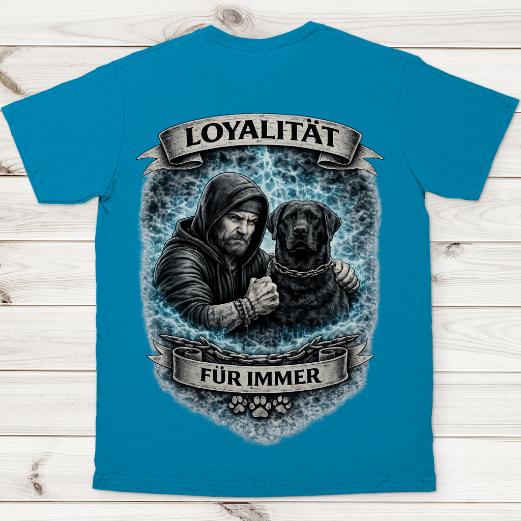 Herren T-Shirt La Familia für immer mit Labrador