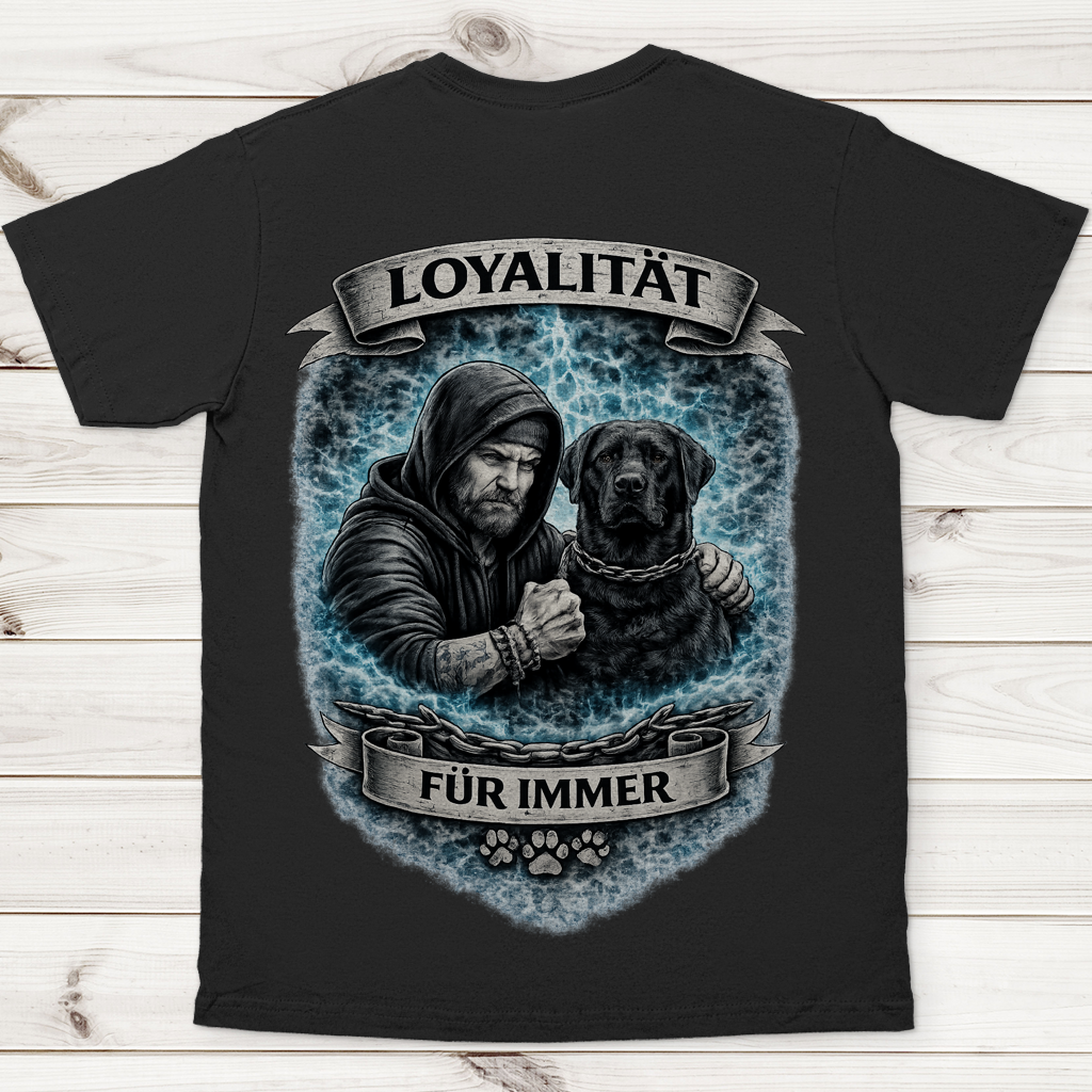 Herren T-Shirt La Familia für immer mit Labrador