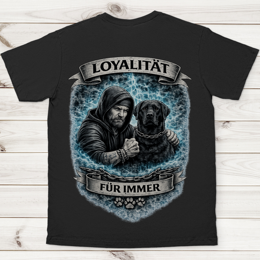 Herren T-Shirt La Familia für immer mit Labrador
