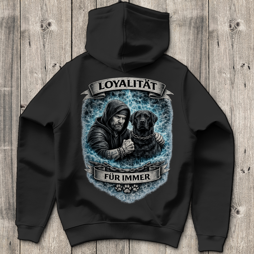Herren Hoodie La Familia für immer mit Labrador