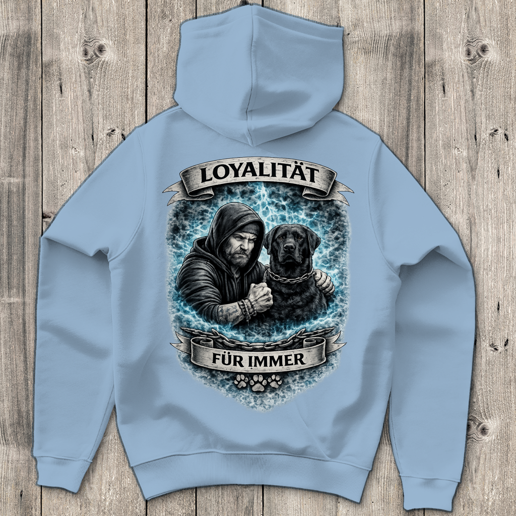 Herren Hoodie La Familia für immer mit Labrador
