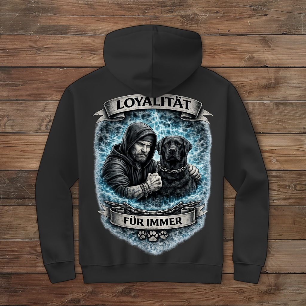 Herren Zipper Hoodie La Familia für immer mit Labrador
