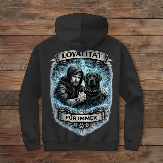 Herren Zipper Hoodie La Familia für immer mit Labrador