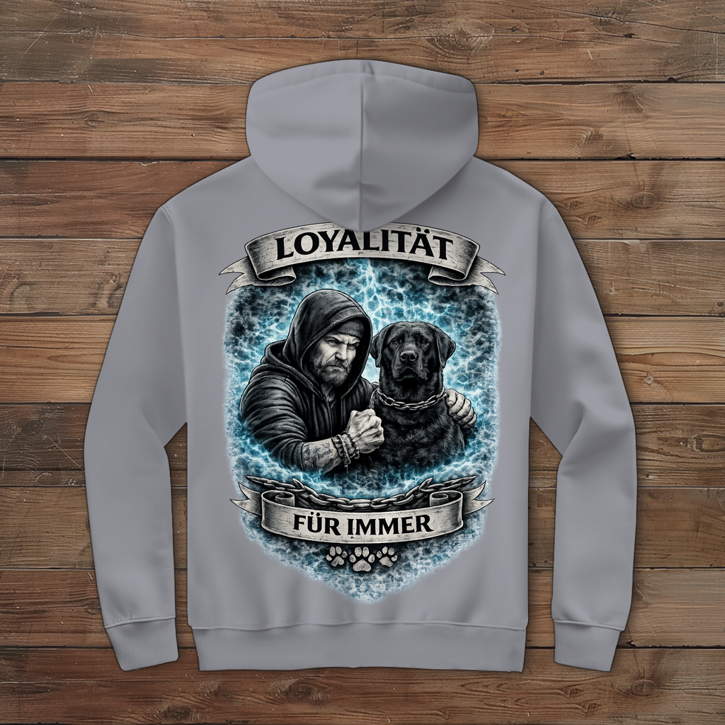 Herren Zipper Hoodie La Familia für immer mit Labrador