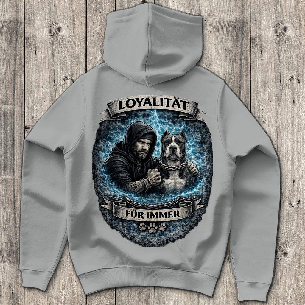 Herren Hoodie La Familia für immer mit Pitbull Terrier