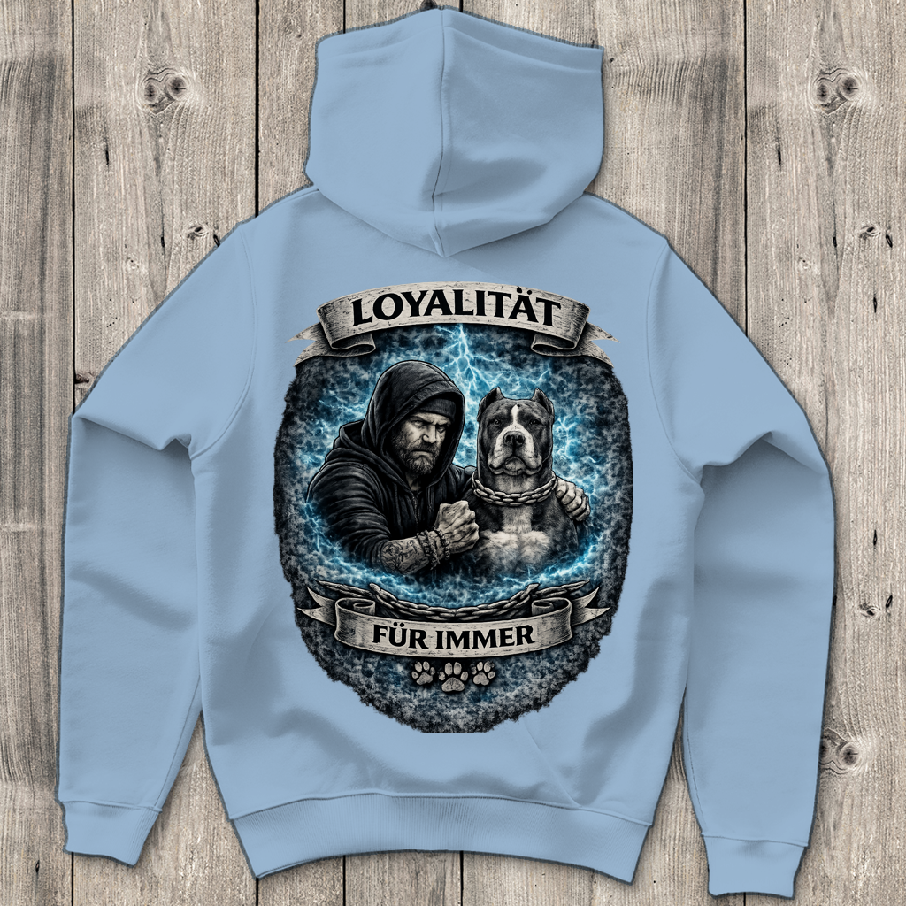 Herren Hoodie La Familia für immer mit Pitbull Terrier