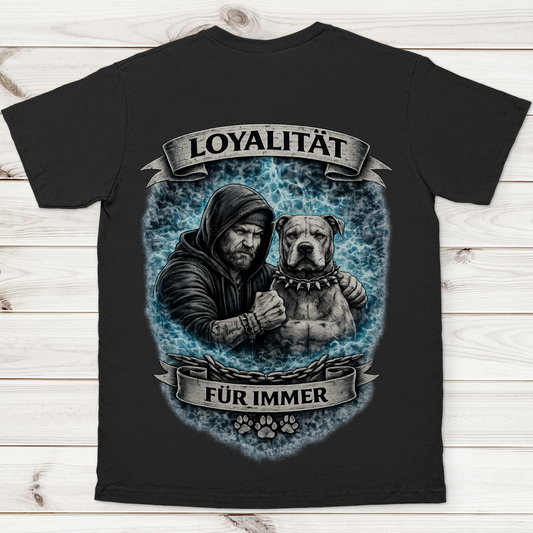Herren T-Shirt La Familia für immer mit Pitbull