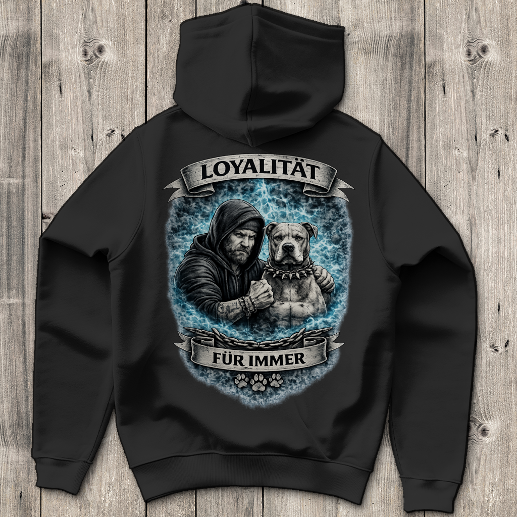 Herren Hoodie La Familia für immer mit Pitbull