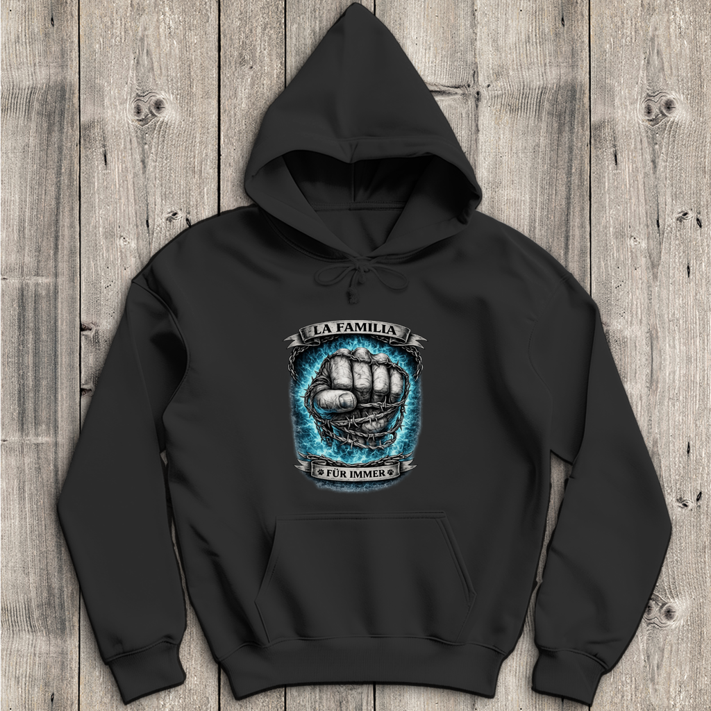 Herren Hoodie La Familia für immer mit Pitbull