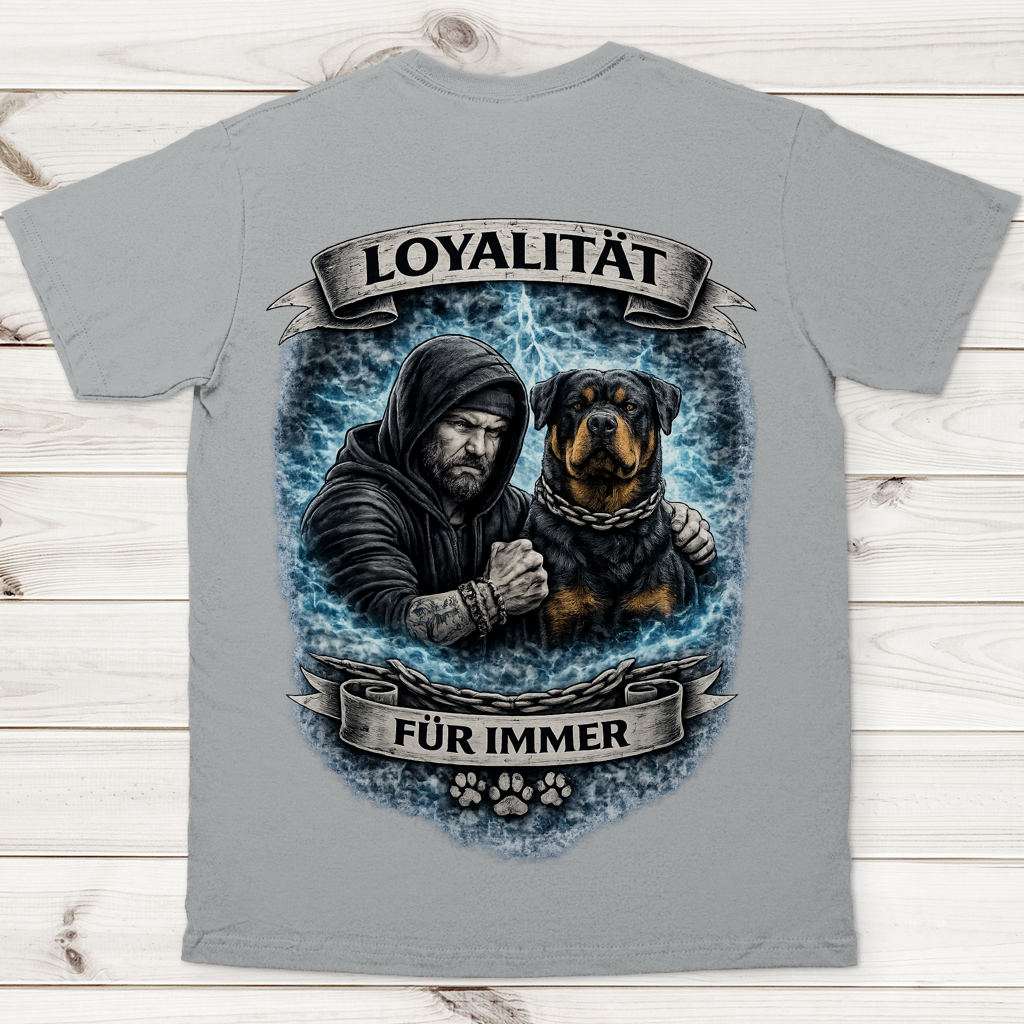 Herren T-Shirt La Familia für immer mit Rottweiler