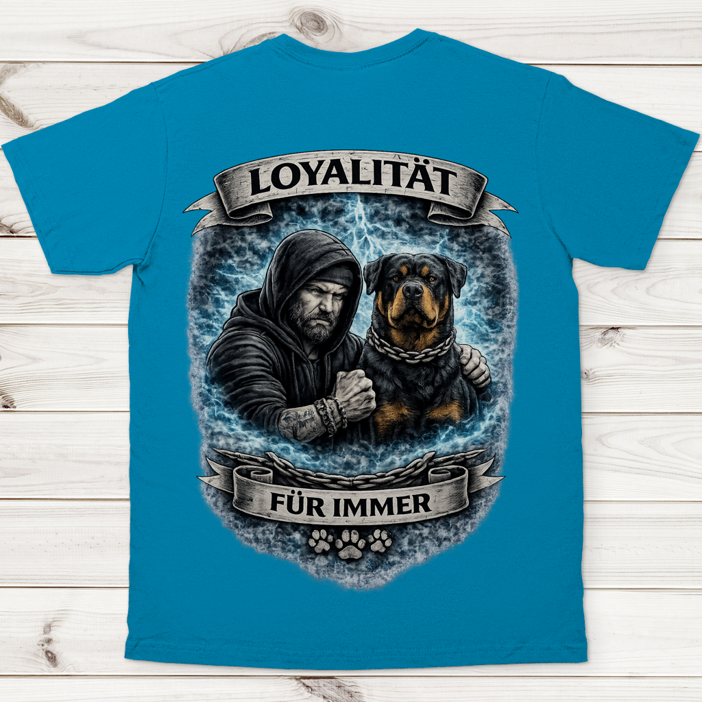 Herren T-Shirt La Familia für immer mit Rottweiler