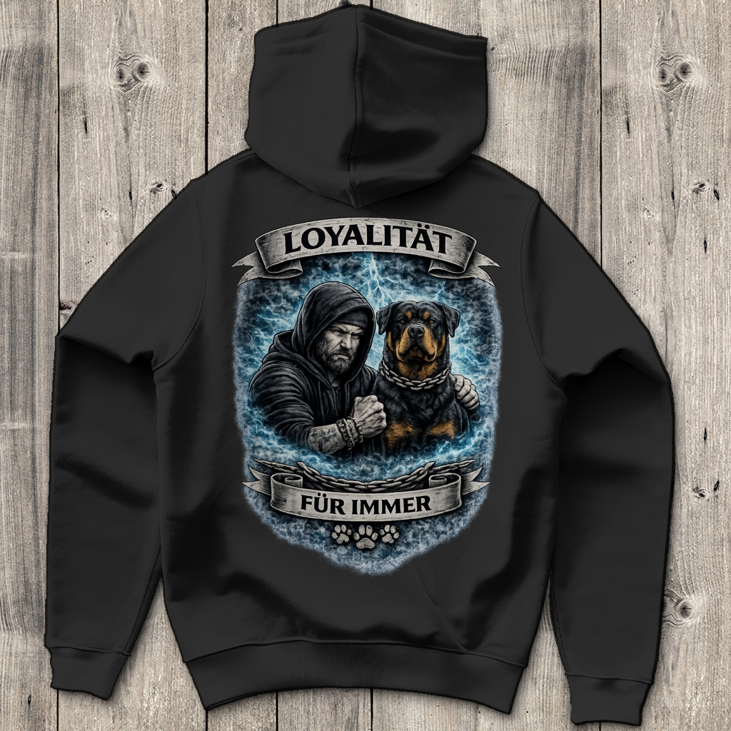 Herren Hoodie La Familia für immer mit Rottweiler