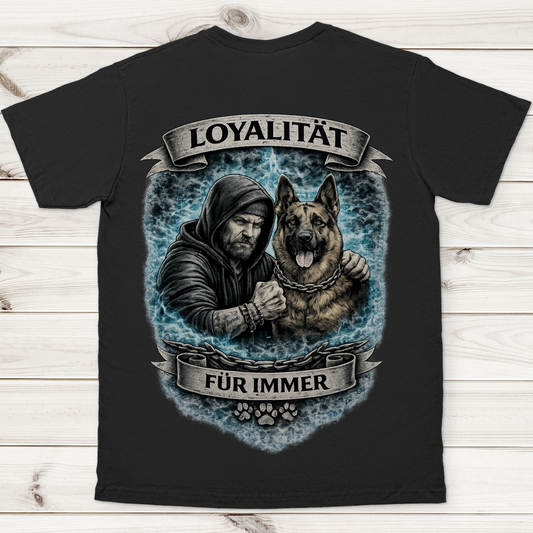 Herren T-Shirt La Familia für immer mit Schäferhund
