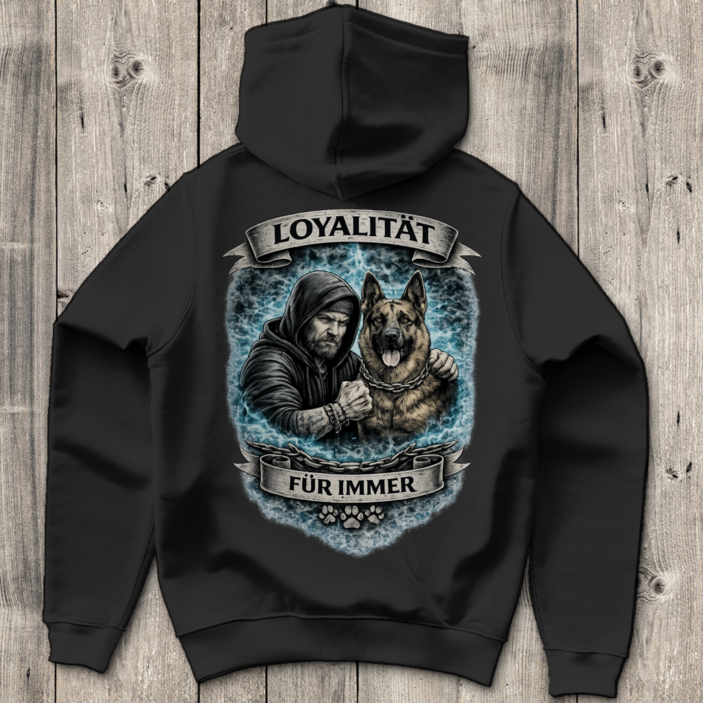 Herren Hoodie La Familia für immer mit Schäferhund