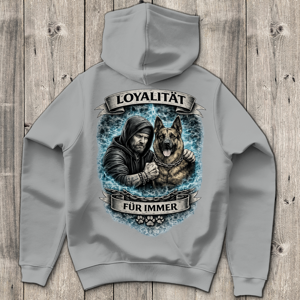 Herren Hoodie La Familia für immer mit Schäferhund